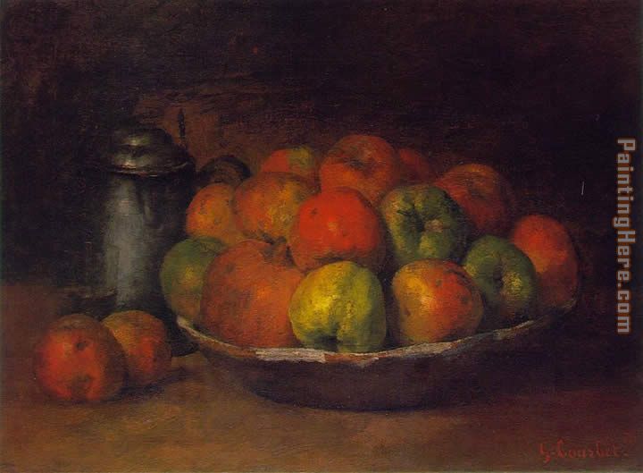 Still Life with Apples and Pomegranate painting - Gustave Courbet Still Life with Apples and Pomegranate art painting